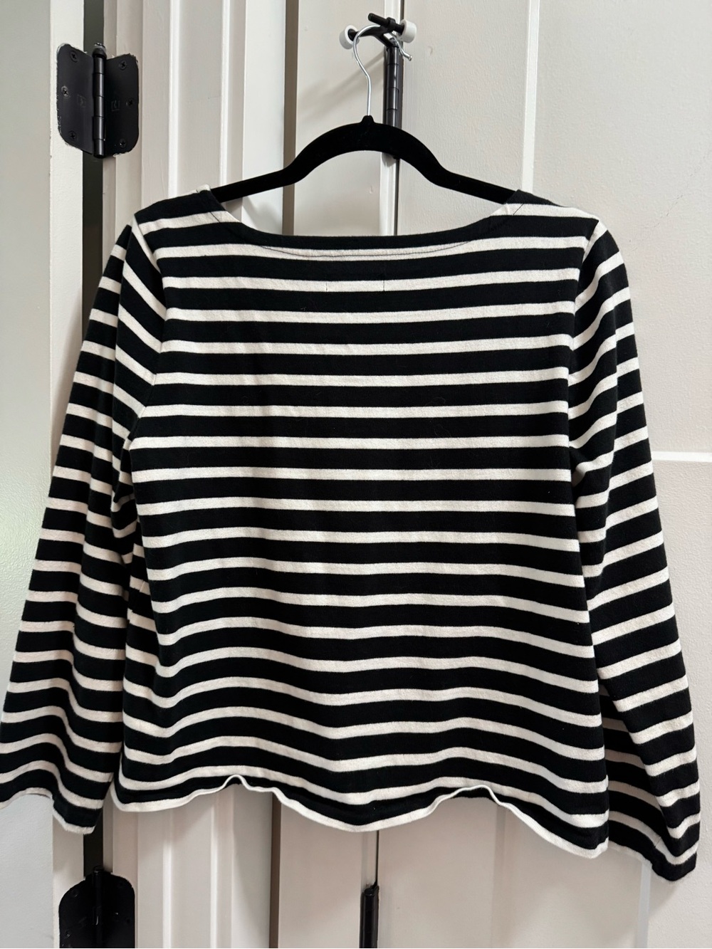 J Crew Classic mariner cloth boatneck T-shirt in stripe - Picture 7 of 9